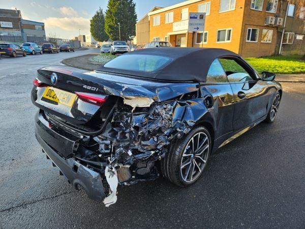 2021 21 BMW 4 Series 420i Convertible M Sport Auto Damaged Repairable Salvage