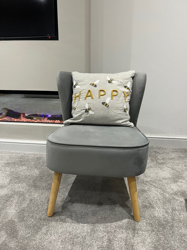 Soft velvet chair - Dunelm 