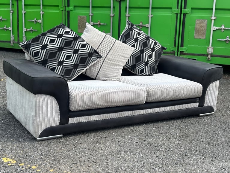 3 seater sofa half cord
