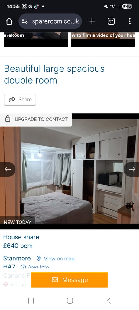 Spacious double room in shared house