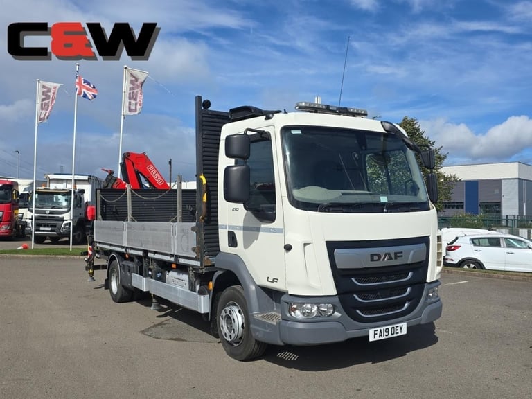 2019 (19) DAF FA LF 210 4x2 DROPSIDE WITH REAR MOUNTED CRANE – 249,000Kms