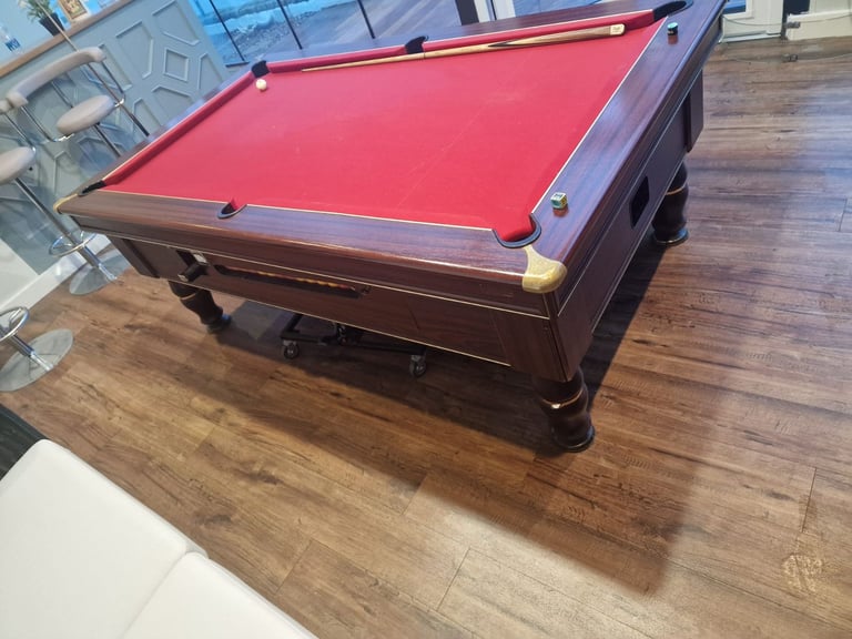 Slate bed pool table