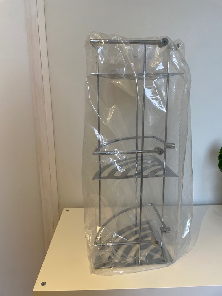 [Unopened] 3-tier Corner Shower Caddy; Chrome