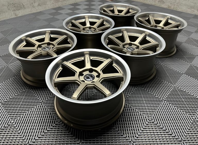 18" Inch Strom DS15 Drift Wheels 5x114.3 Nissan silvia skyline RX7 MX5 R32 R33 lexus IS200