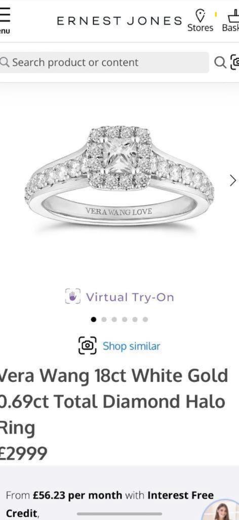 image for Vera Wang Engagement ring 