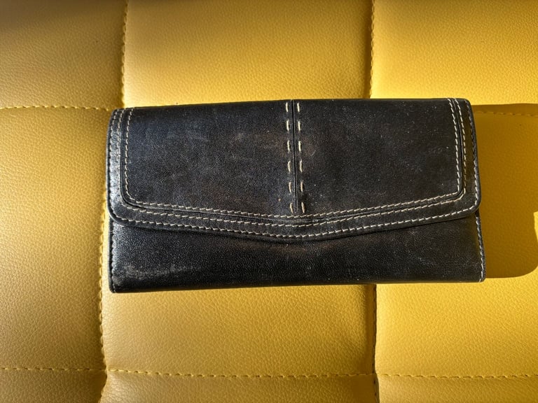 image for Black leather purse - NEXT