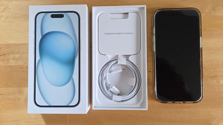 image for Apple iPhone 15 256 Gb Blue – Immaculate.  Unlocked and in Original Box