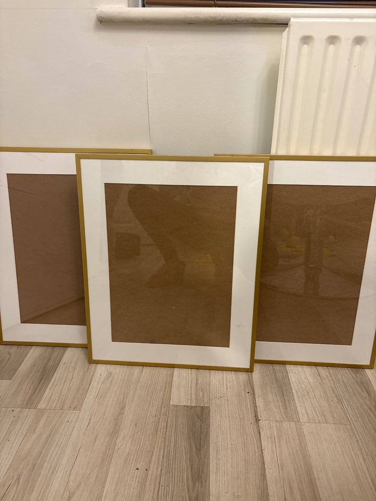 X 3 ikea gold photo frames Larage Lomviken 
