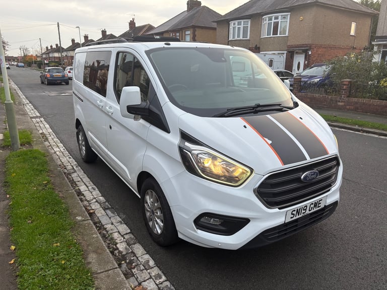 2019 FORD TRANSIT CUSTOM LIMITED CREW VAN CREW CAB AUTOMATIC 99K FSH NO VAT