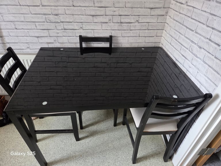 image for Glass dining table and chairs 