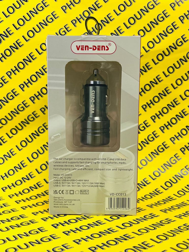 VEn-DEnS 48W Car Charger – Fast, Safe, Universally Compatible