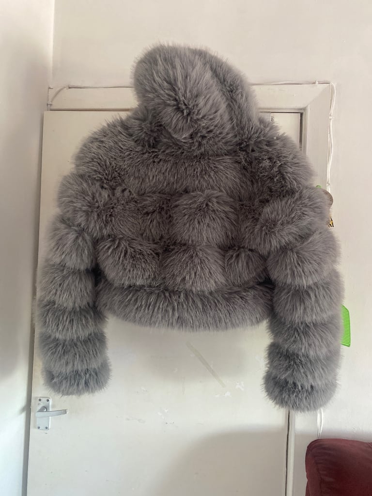 Medium  fur coat with hood