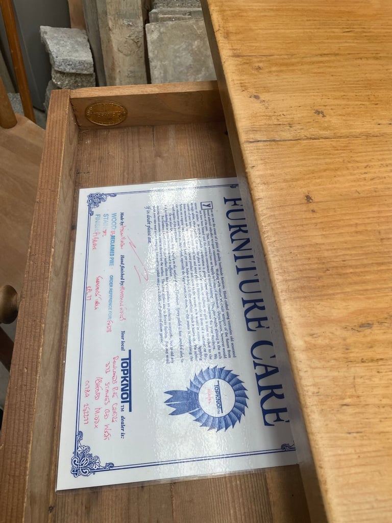 image for Antique pine Dining table and chairs