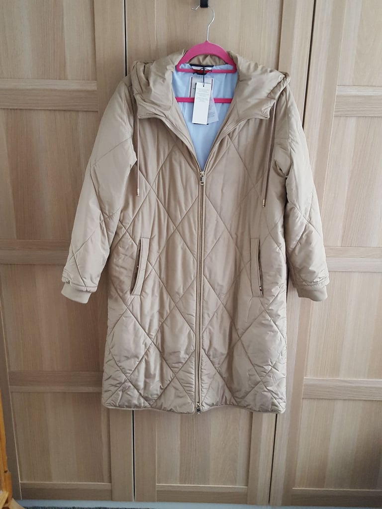 image for Ladies Tommy Hilfiger long quilted coat size L