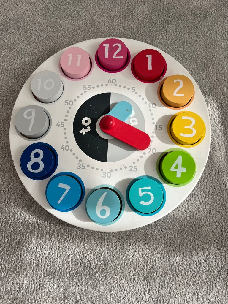 image for Early learning centre wooden teaching clock