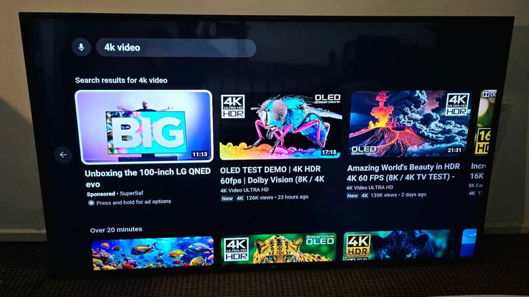 Smart TV LG 4k UHD 65 inch Fully Working order NO STAND 