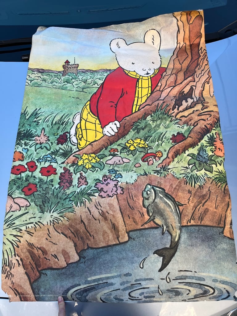 Vintage 1970’s Rupert a4 poster