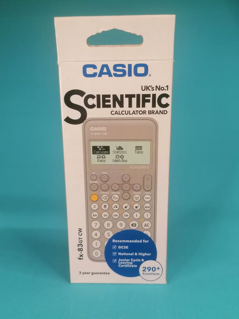 Brand new Casio FX-83GTCW / FX-83GTX Scientific Calculator Grey. 