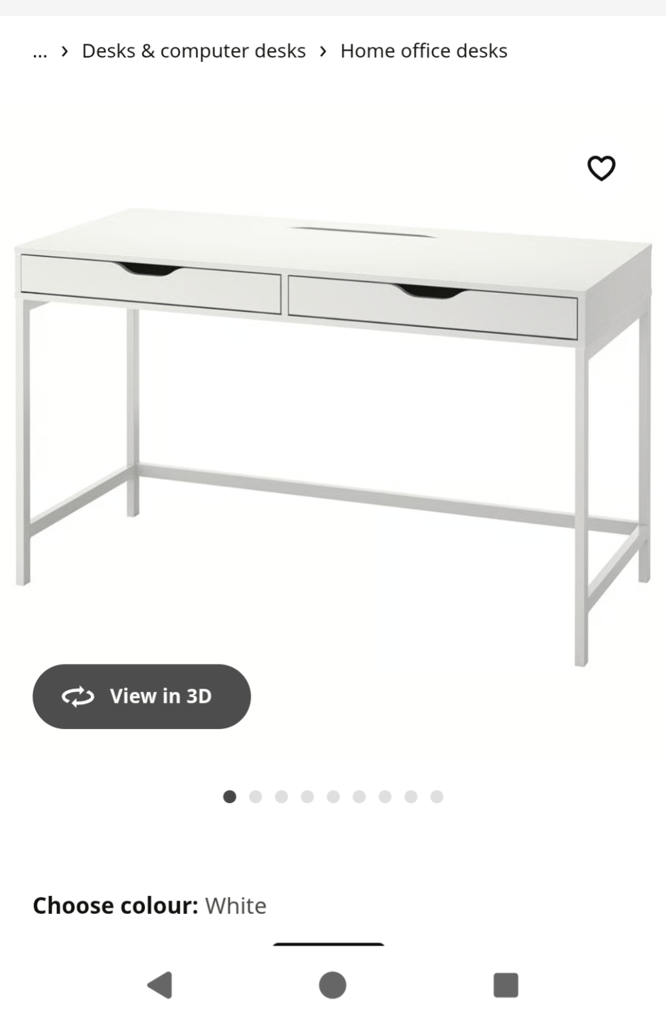 image for Ikea Alex desk assembled - colour grey turquoise 