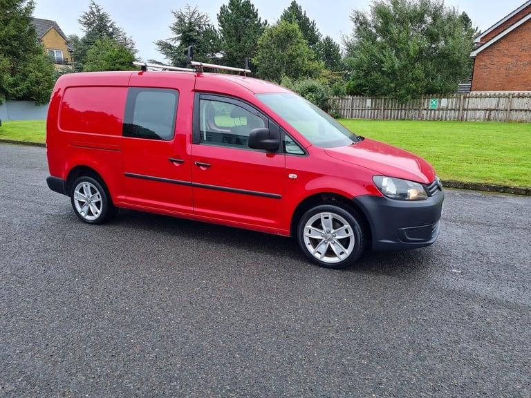 Factory Crew Van December 2014 Volkswagen Caddy Maxi Tdi Long Base Twin Side Loading Doors
