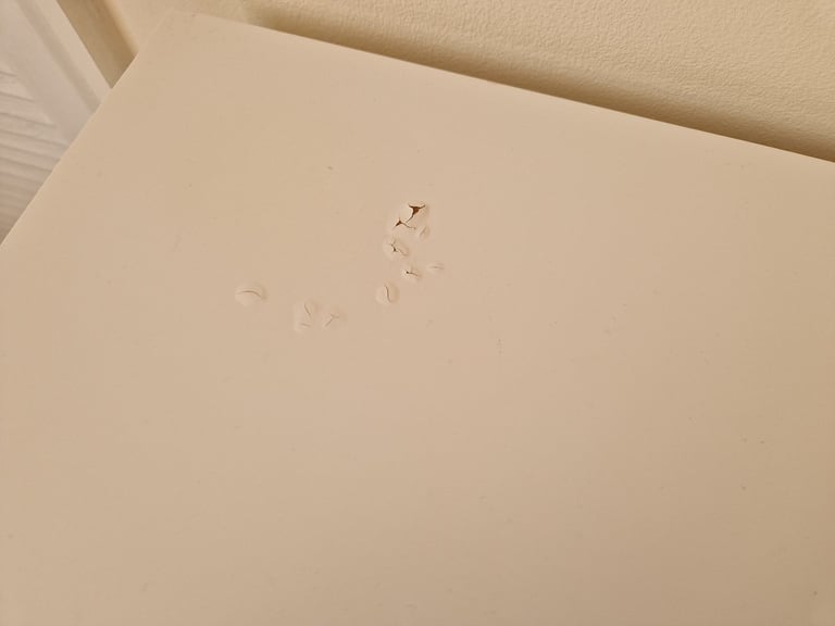 Pair of IKEA Nordli slim white bedside tables with deep drawer