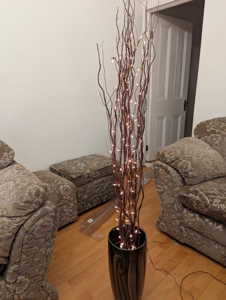 For Sale  brown light-up willow twig bunch with warm white LEDs 150cn
