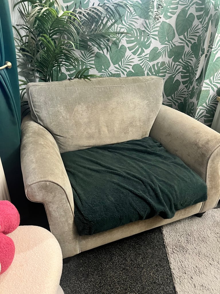 Grey snuggle chair