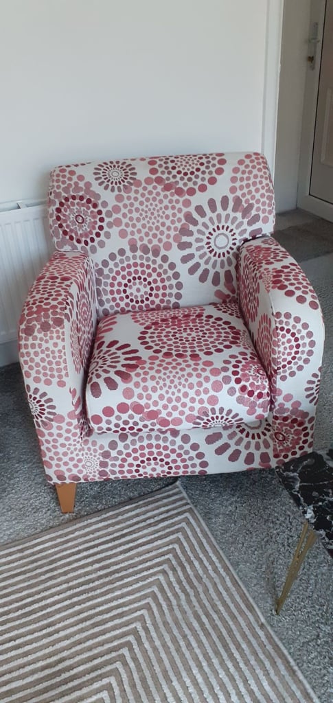 image for Comfy patterned fabric armchair