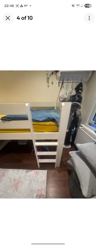 Bunk bed, desk and two chest of drawers