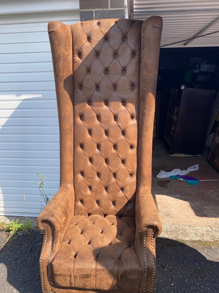 Pair of Statement Leather Armchairs