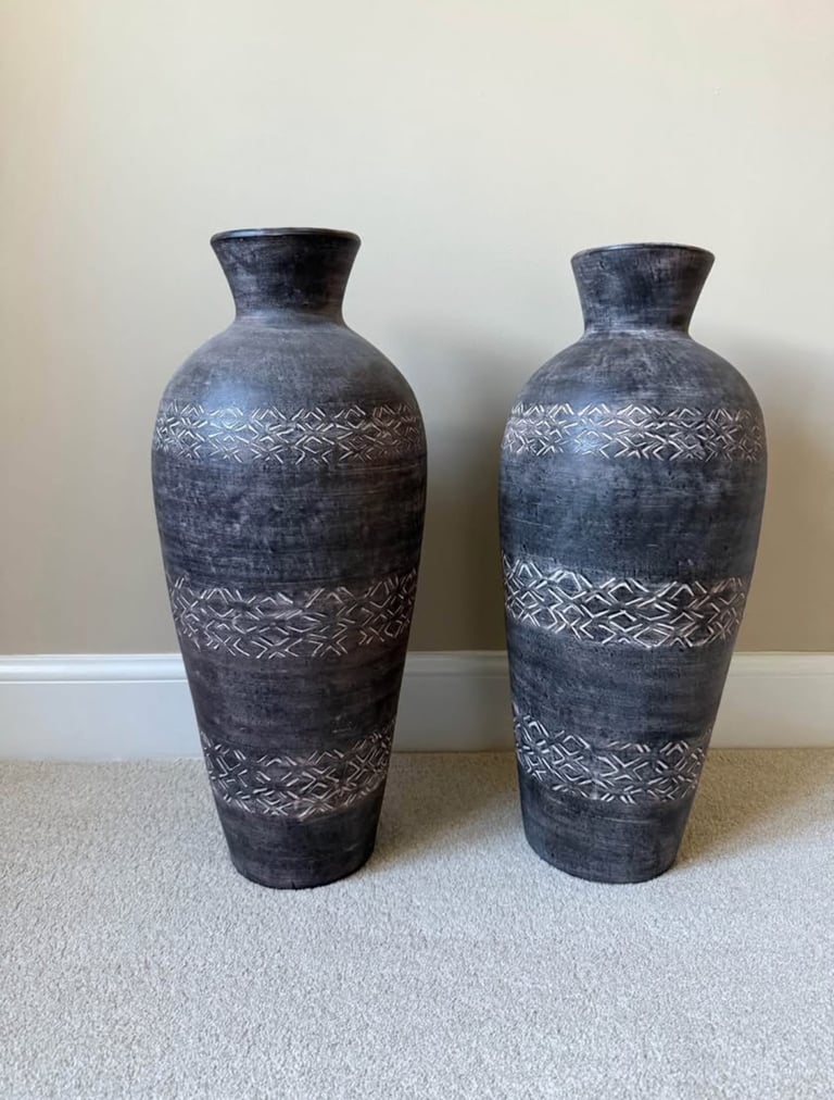 Pair of extra large decorative floor vases