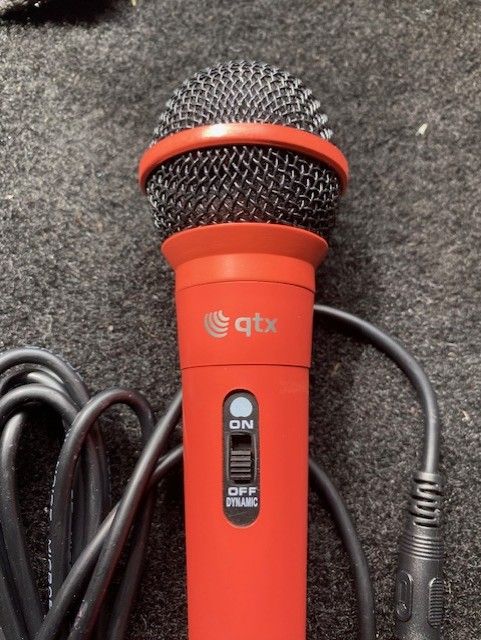 NEW MICROPHONE AND CABLE FOR SALE - STUNNING RED/DUSTY PINK COLOUR - £15
