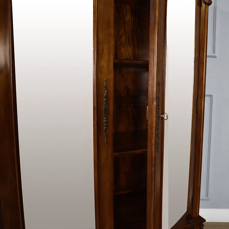 Masterpiece La Rochelle Handmade French Antique Style Mirrored Wardrobe / Armoire - Brand New