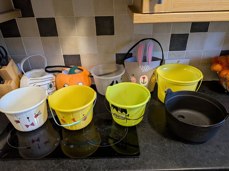 Halloween and easter buckets 