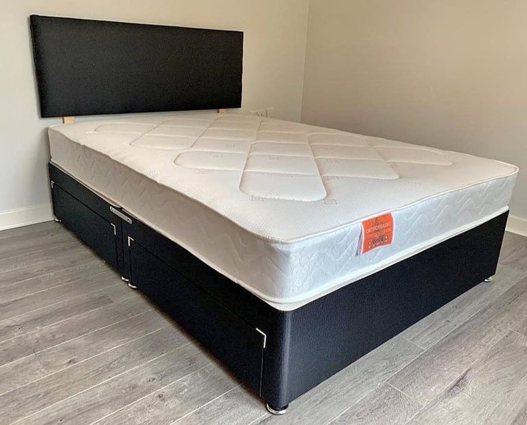 ** Double Divan Bed – Limited Stock, Optional Mattress & Drawers, Awesome Price **