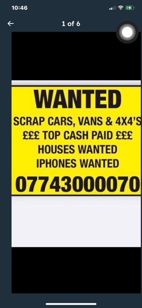 Huddersfield scrap vehicle buyer always 