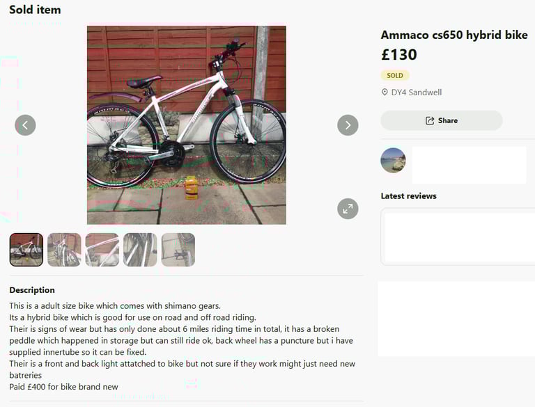 Ammaco CS650 Bike - 21 Speed – 700c wheels.