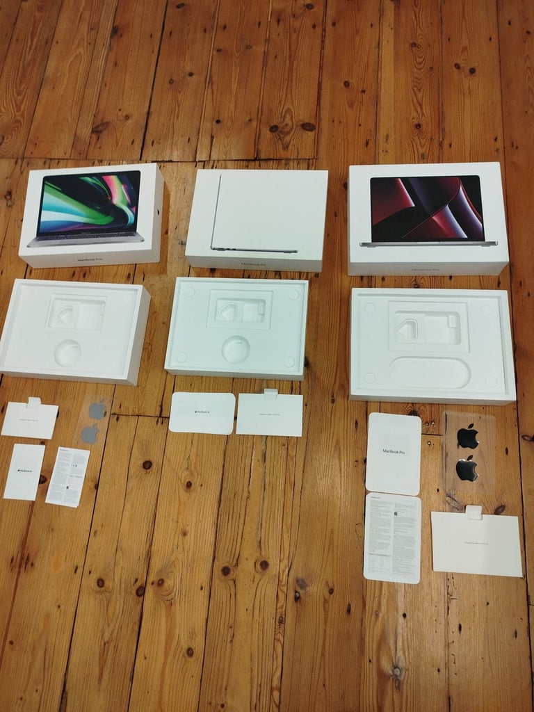 image for 3 X APPLE MacBook 14-INCH  MODELS: A2779 A2681 & A2338 "EMPTY BOXES ONLY"