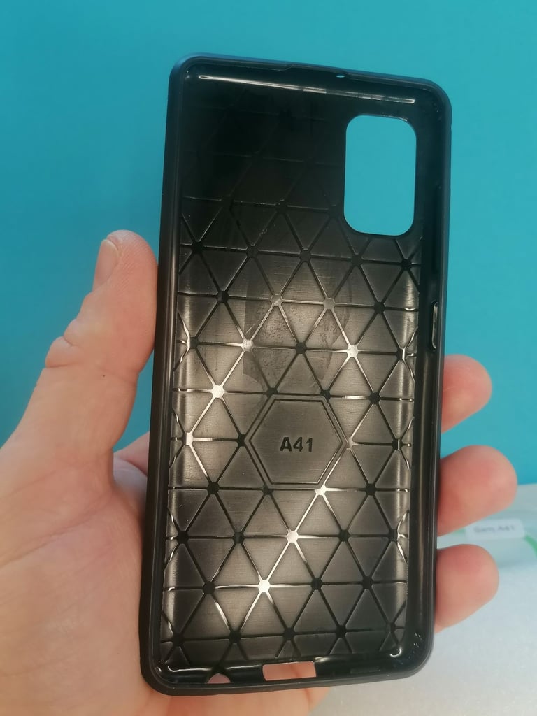 For SAMSUNG A41 Armour Shockproof Protective Gel Silicone Cover Case.