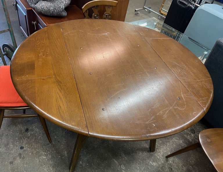 image for Ercol dining table mid century retro with leafs