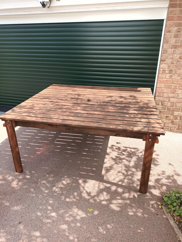 Wooden garden Patio Table, Sits 8 Adults by Charles Taylor