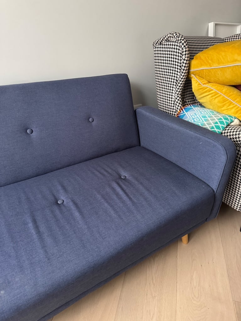 Chou Click Clack Sofa Bed, Quartz Blue