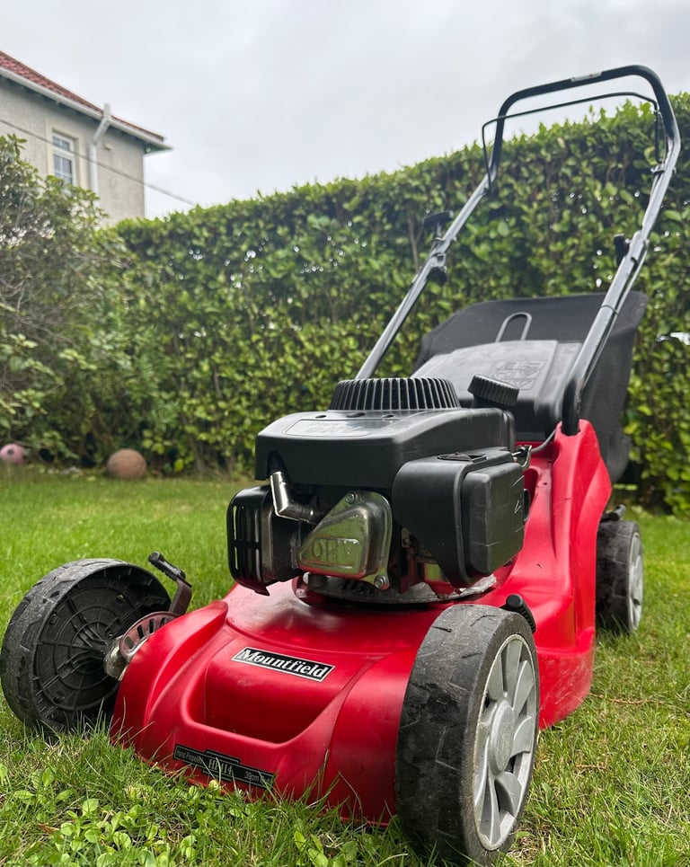 image for Mountfield petrol Lawnmower like new maintenance free poly deck mower won’t rust serviced 