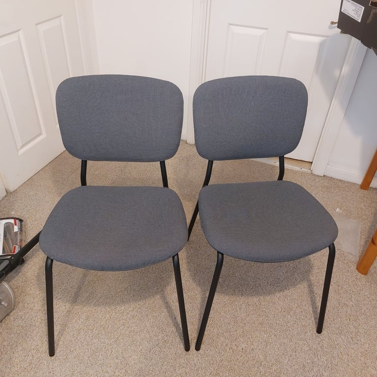 2 IKEA grey chairs 