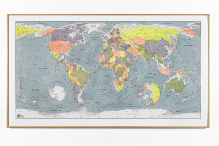image for The future mapping company Robinson wall map 132cmx73cm