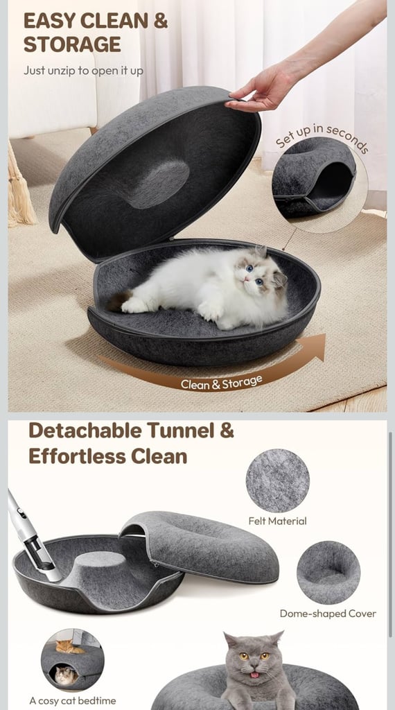 Cat tunnel bed 