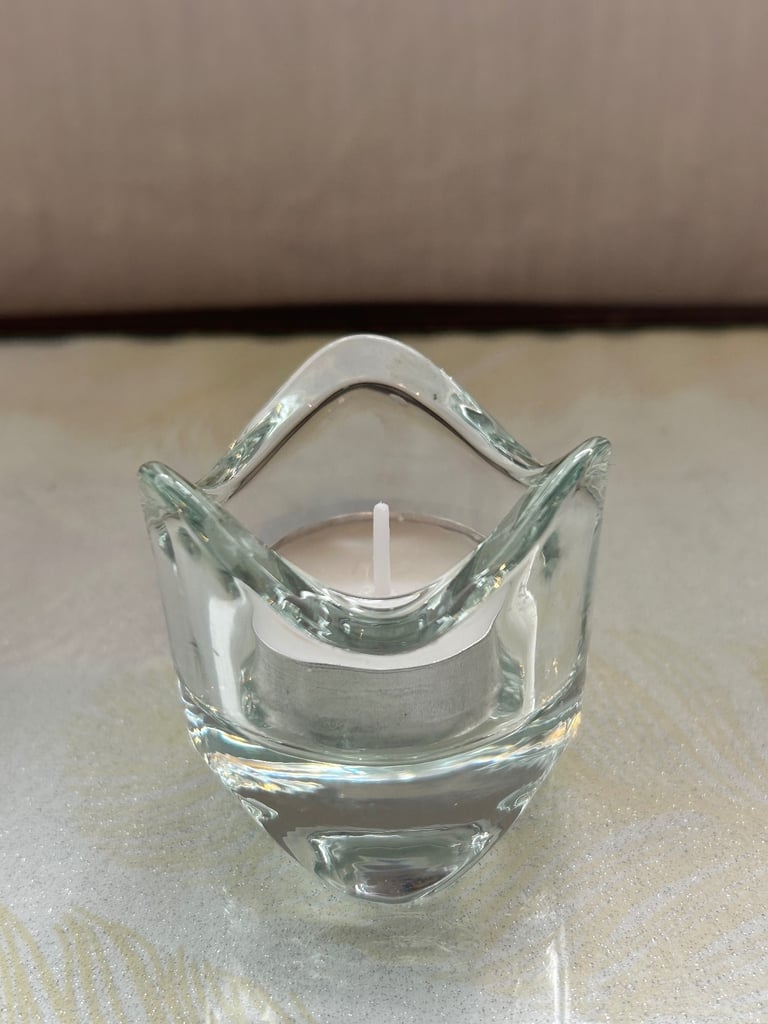 Glass Tealight Holders x 6