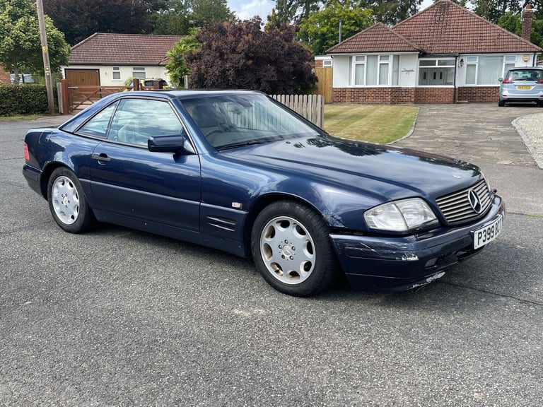 Mercedes SL320 in Blue with Tan Leather Interior Hard Top Included 