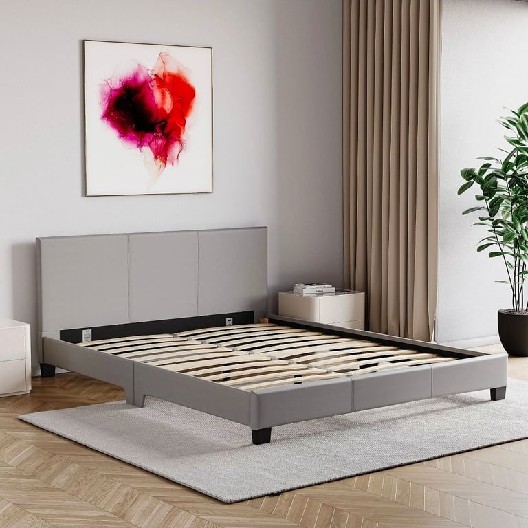 image for Double bed in grey colour new for sale