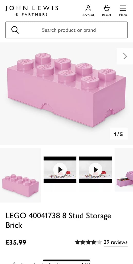 LEGO 40041738 8 Stud Storage Brick